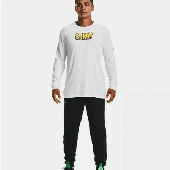 Under Armour Steph Curry X Sesame Street Count Men Long Sleeve Shirt Sz XL